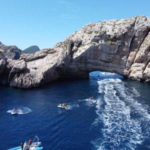Margaritas-Inseln auf Ibiza mit dem Jetski