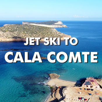 Cala Comte Ibiza, jet ski tour from San Antonio